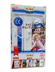 YUMA ÇELİK HALATLI ANAHTARLI MANDAL BEYAZ YM-755