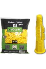 500 Adet Plastik Roket Dübel Boşluk Ve Duvar Için 8mm