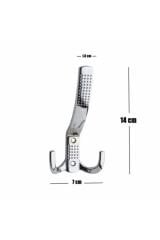 (5 Adet) Noktalı Portmanto Zamak Krom Askı 14 Cm