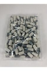 Plastik Başlı Metal Raf Pimi Beyaz (30 Adet )