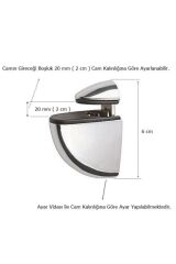 Pelikan Cam Raf Tutucu Etejer Parlak Krom Metal Kırılmaz