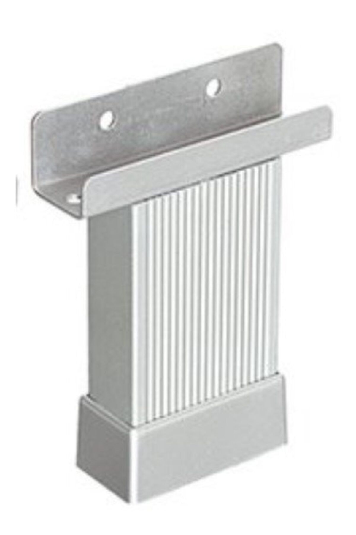 U Geçme Ayak 10 Cm Mat Krom Çizgili Alüminyum 20x45 Mm Metal