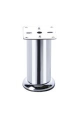 Metal Mobilya Baza Ayarlanabilir Ayak 10 Cm Krom Metal Bingolu Ø51 Çap