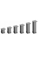 Ayak 8 Cm Inoks Çizgili Alüminyum 40x40 Mm Metal Kare