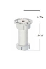 4 Adet 12x17 Cm Ayarlı Ø40 Kaliteli Yuvarlak Mutfak Baza Ayak Klipsleri