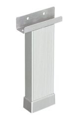 U Geçme Ayak 20 Cm Mat Krom Çizgili Alüminyum 20x45 Mm Metal