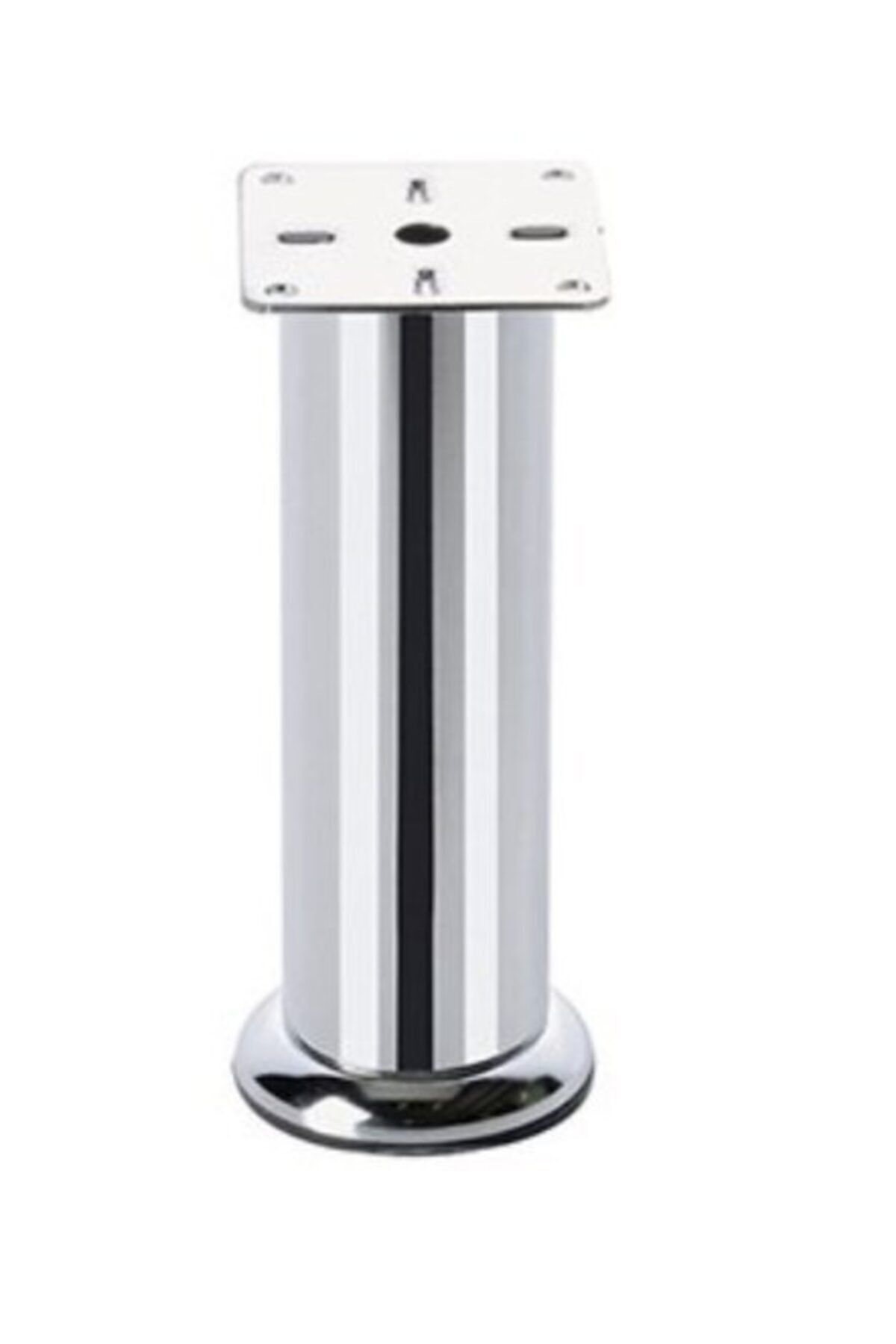 Metal Mobilya Baza Ayarlanabilir Ayak 15 Cm Krom Metal Bingolu Ø51 Çap