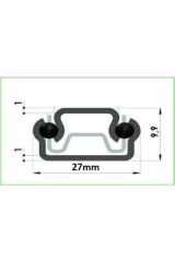 27mm Gömme Ince Teleskopik Bilyeli Dolap Çekmece Rayı 50,2 Cm