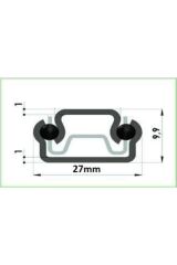 27mm Gömme Ince Teleskopik Bilyeli Dolap Çekmece Rayı 34,2cm