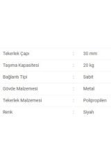 4 Adet Sabit Mobilya Tekerleği 285 Sms