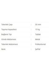 4 Adet Şeffaf Bavul Ve Mobilya Tekerleği 302 Stt