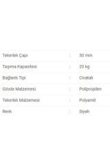 Plastik Civatalı Mobilya Tekerleği 501 Mps