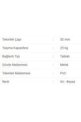 Frenli Döner Tablalı Bilyalı Mobilya Tekerleği 512 Fhg
