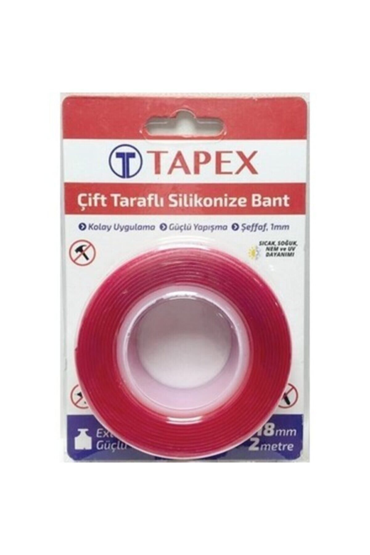 Tapex Çift Taraflı Silikonize Bant 18mm X 2 Metre