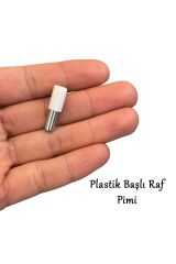 Plastik Başlı Metal Raf Pimi 100 Adet - Raf Pimleri - Tek Ebat
