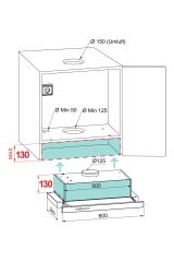 A100 60 Cm Inox Sürgülü Sessiz Aspiratör