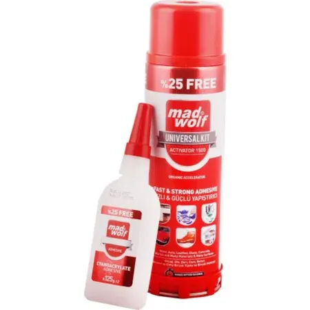 Madwolf Aktivatörlü Kontakt Sprey Yapıştırıcı Takım 250 ML. / 500 ML.